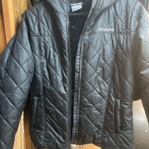 Columbia Womens Black Quilted Hooded Puffer Jacket